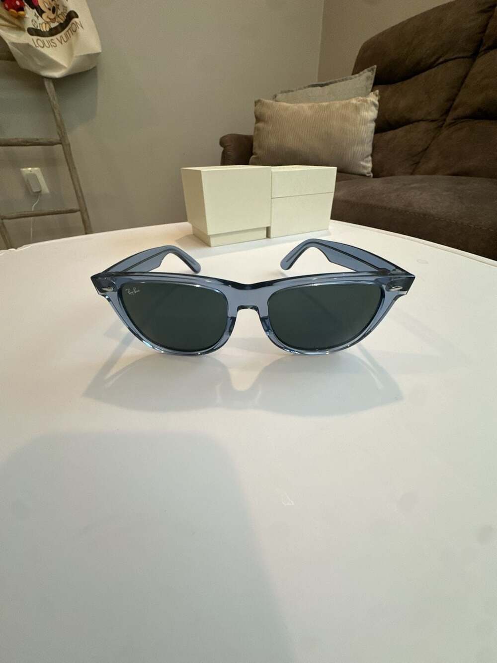 Ray-Ban Wayfarer Reverse Sunglasses in Transparent Navy Blue